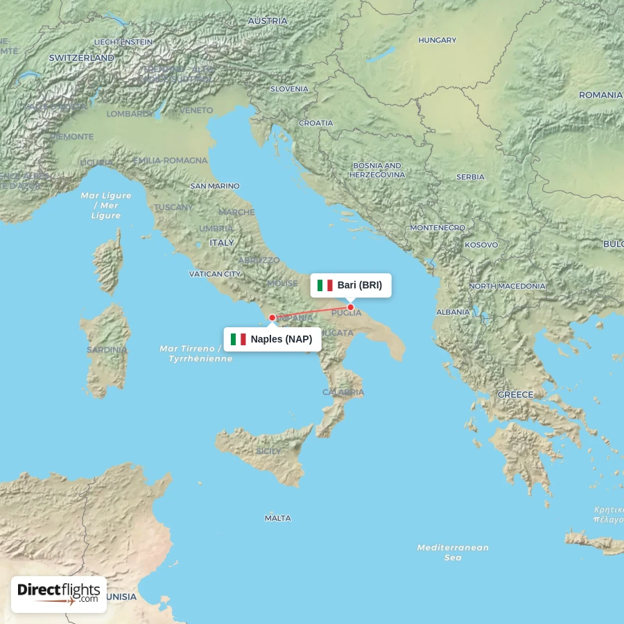 NAP - BRI route map