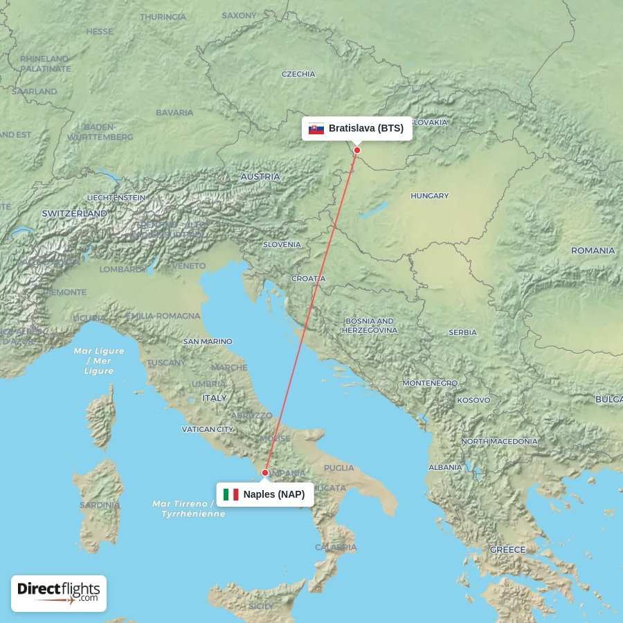 NAP - BTS route map