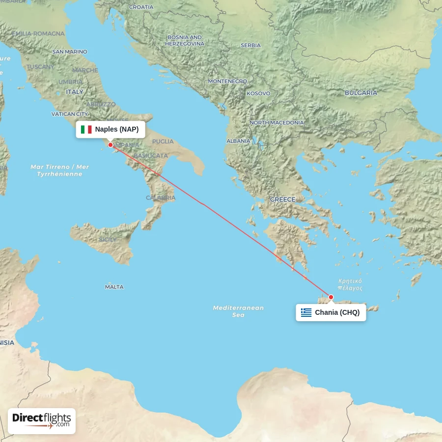 NAP - CHQ route map