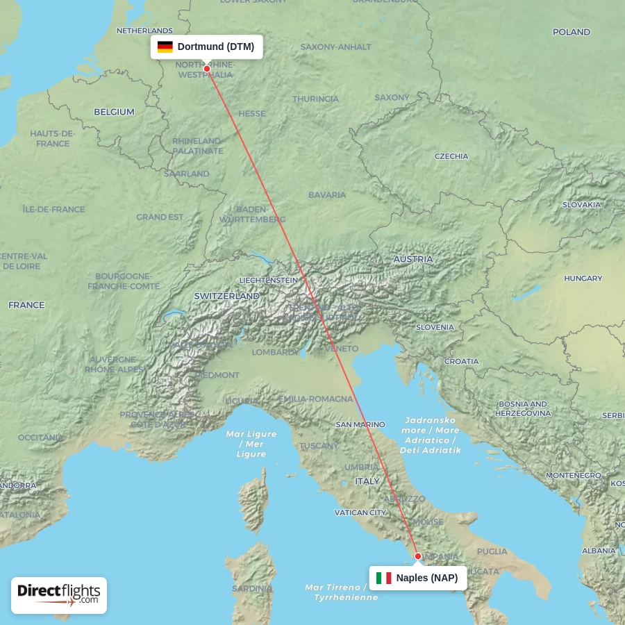 NAP - DTM route map
