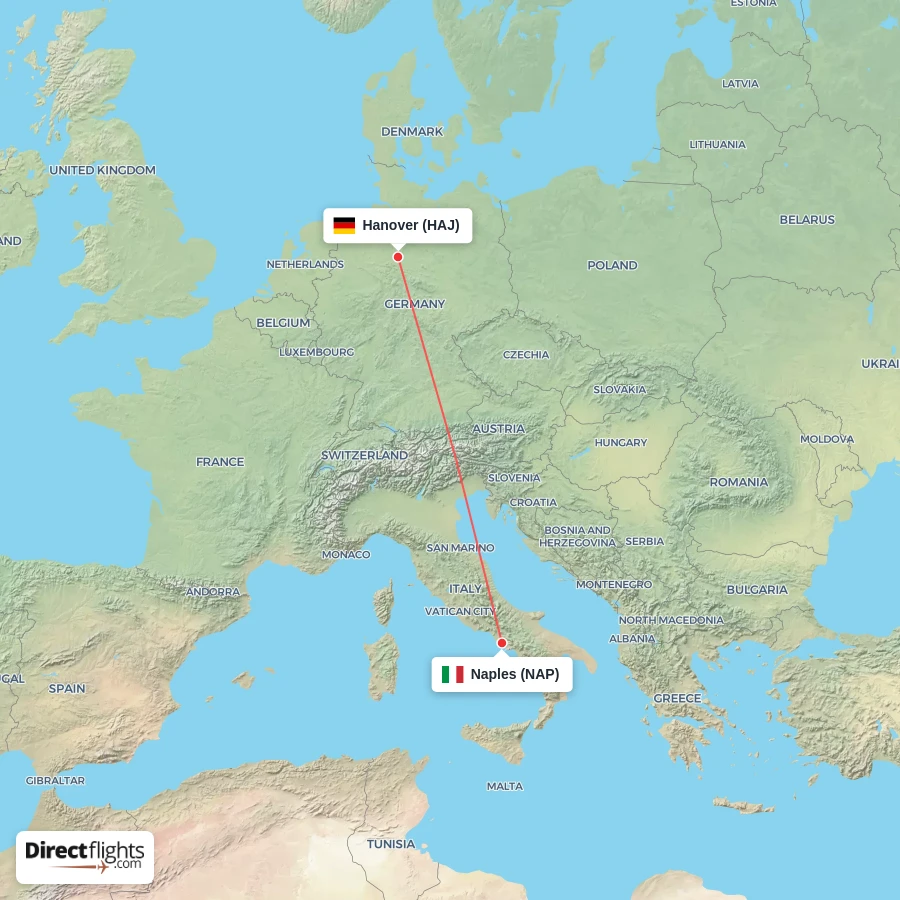 NAP - HAJ route map