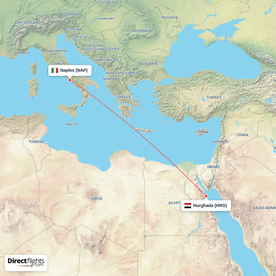 NAP - HRG route map
