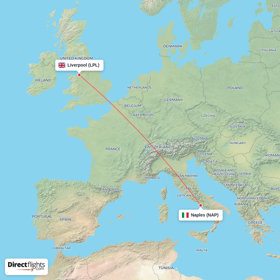 NAP - LPL route map