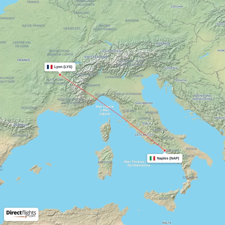 NAP - LYS route map