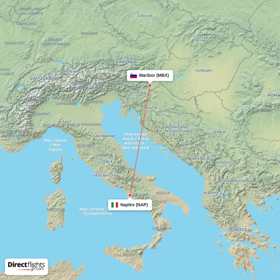 NAP - MBX route map