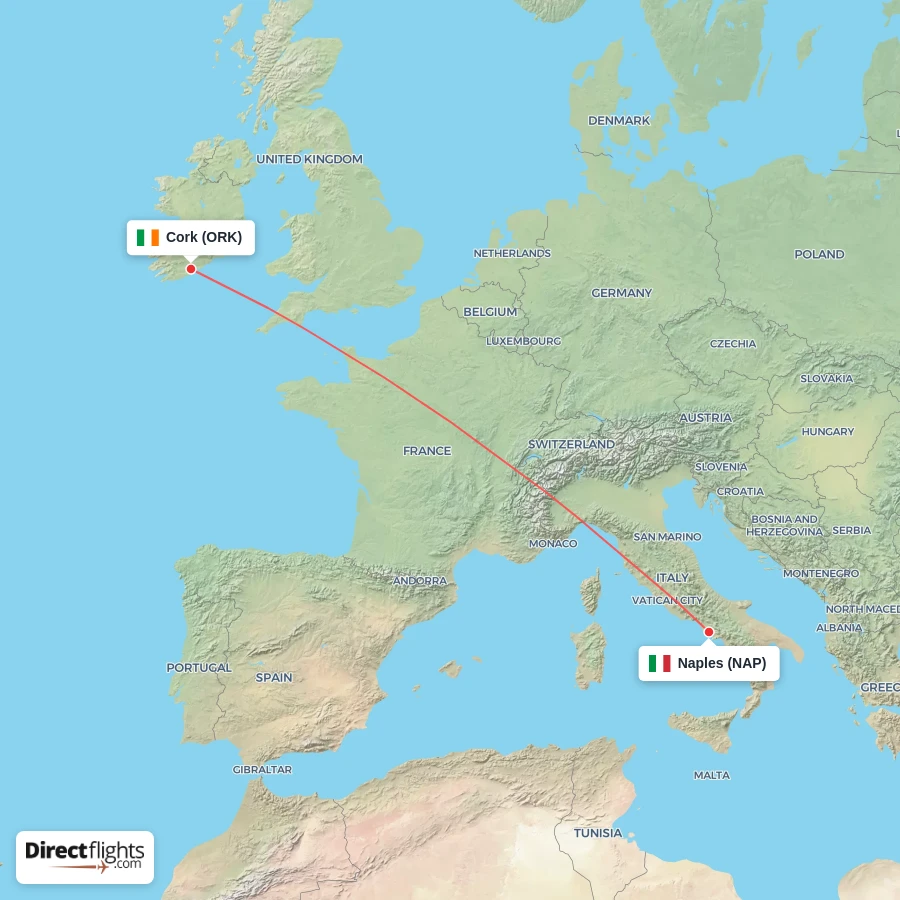 NAP - ORK route map
