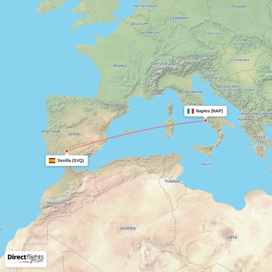 NAP - SVQ route map