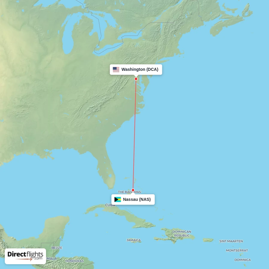 NAS - DCA route map
