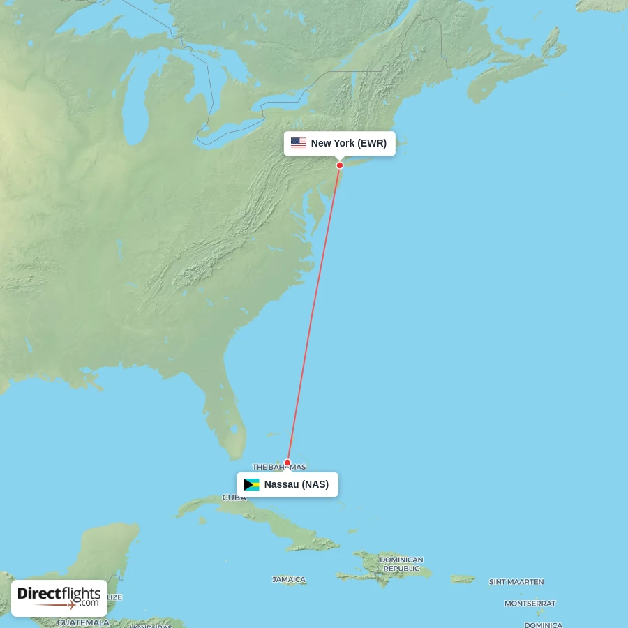NAS - EWR route map