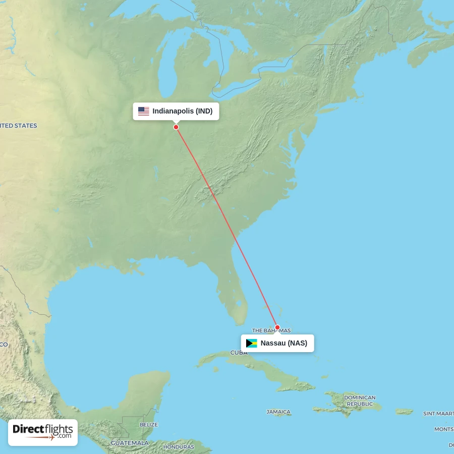 NAS - IND route map