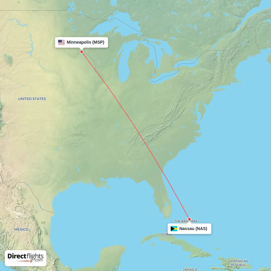 NAS - MSP route map