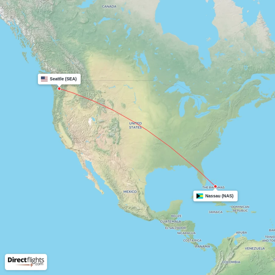 NAS - SEA route map