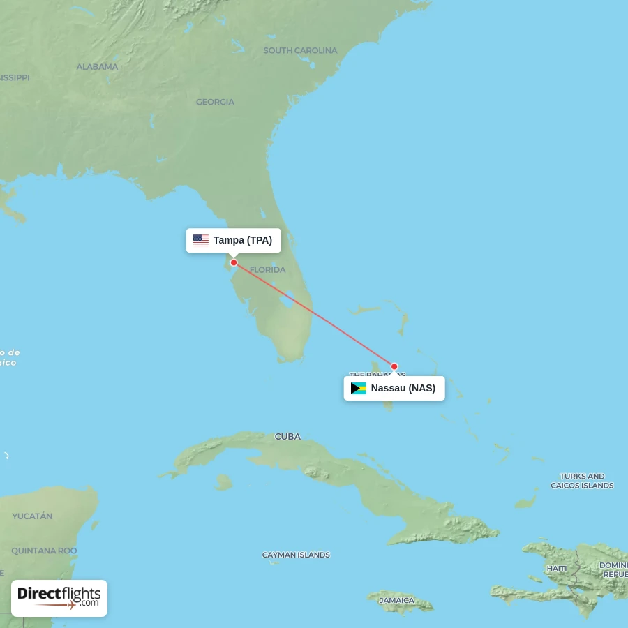 NAS - TPA route map