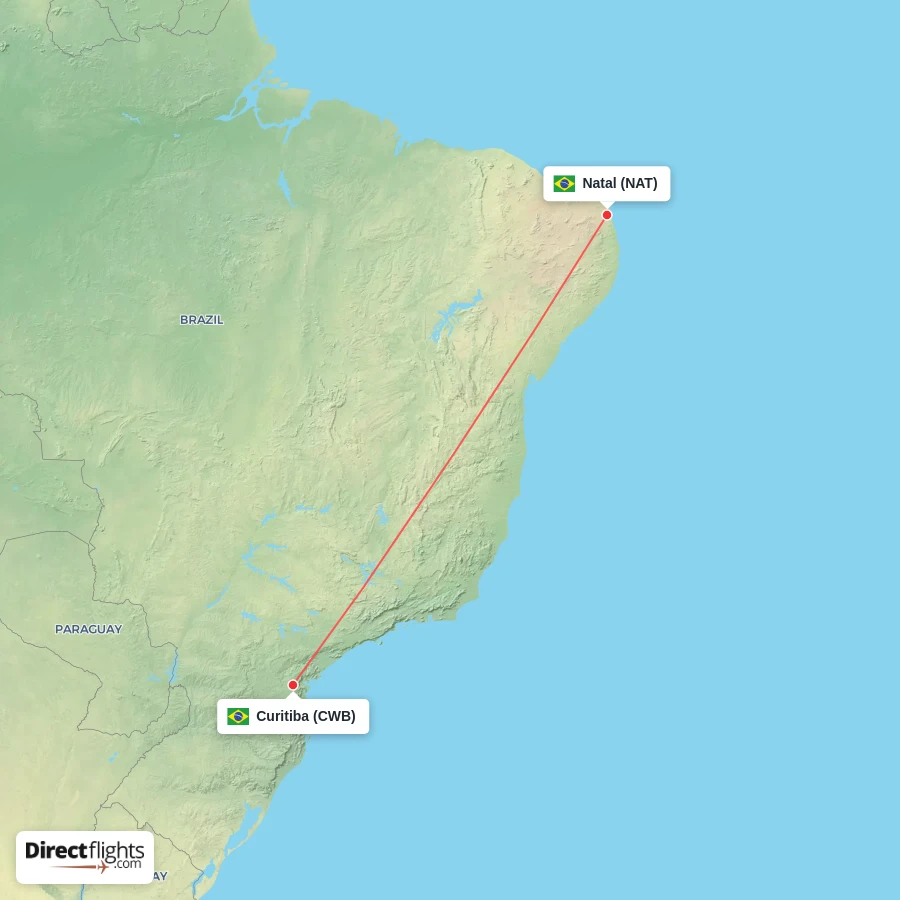 NAT - CWB route map