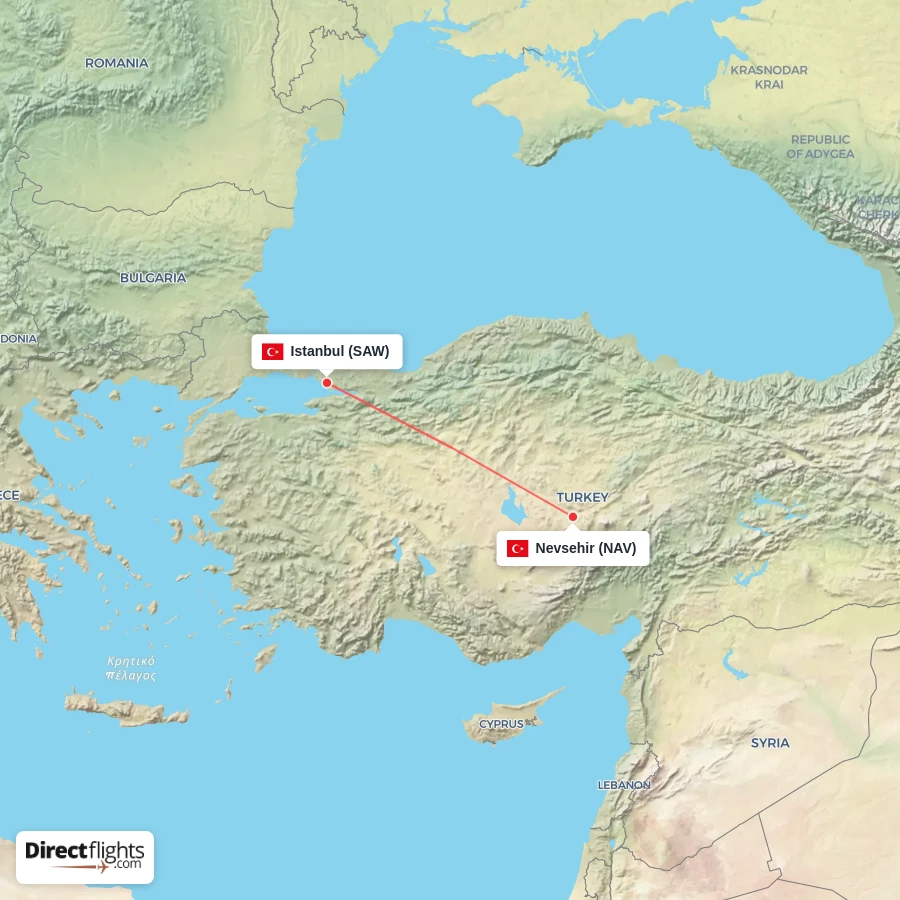 NAV - SAW route map