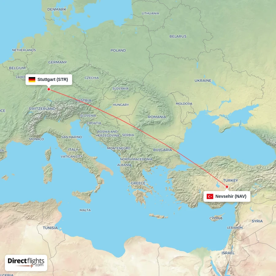 NAV - STR route map