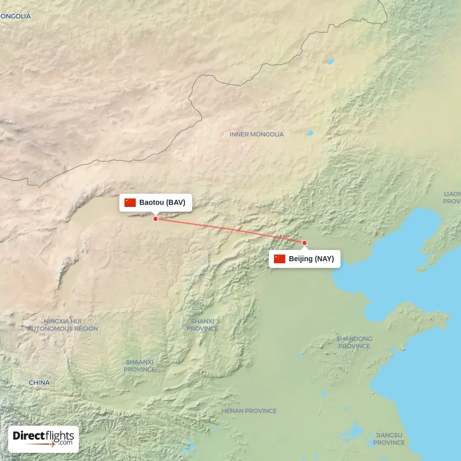 NAY - BAV route map