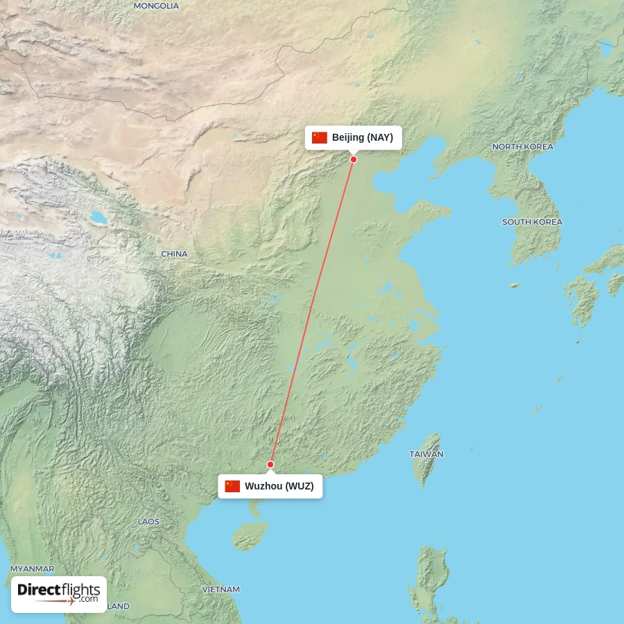 NAY - WUZ route map