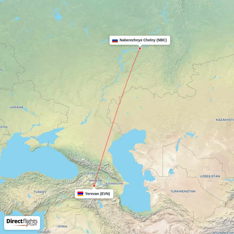 NBC - EVN route map