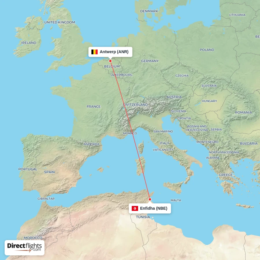NBE - ANR route map