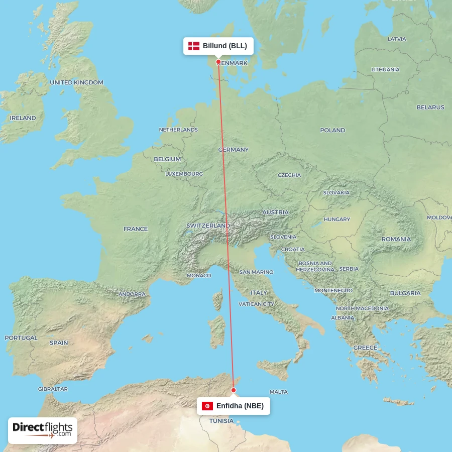 NBE - BLL route map
