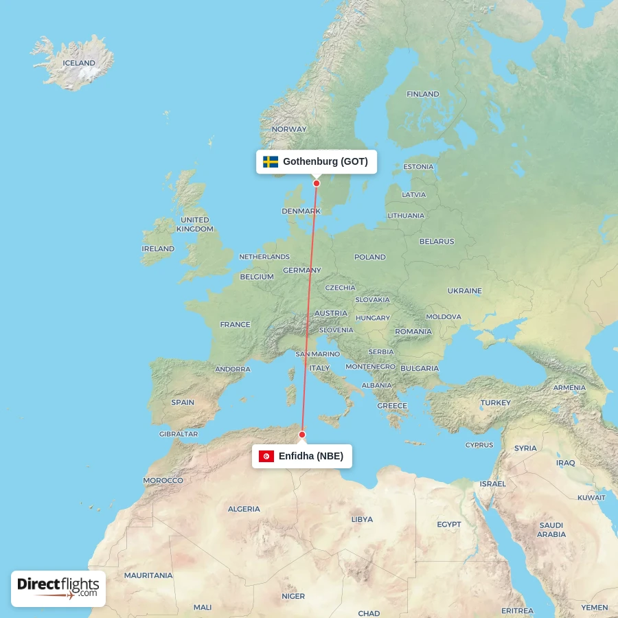 NBE - GOT route map