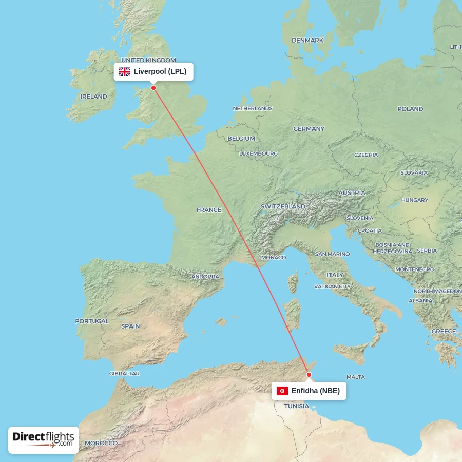 NBE - LPL route map