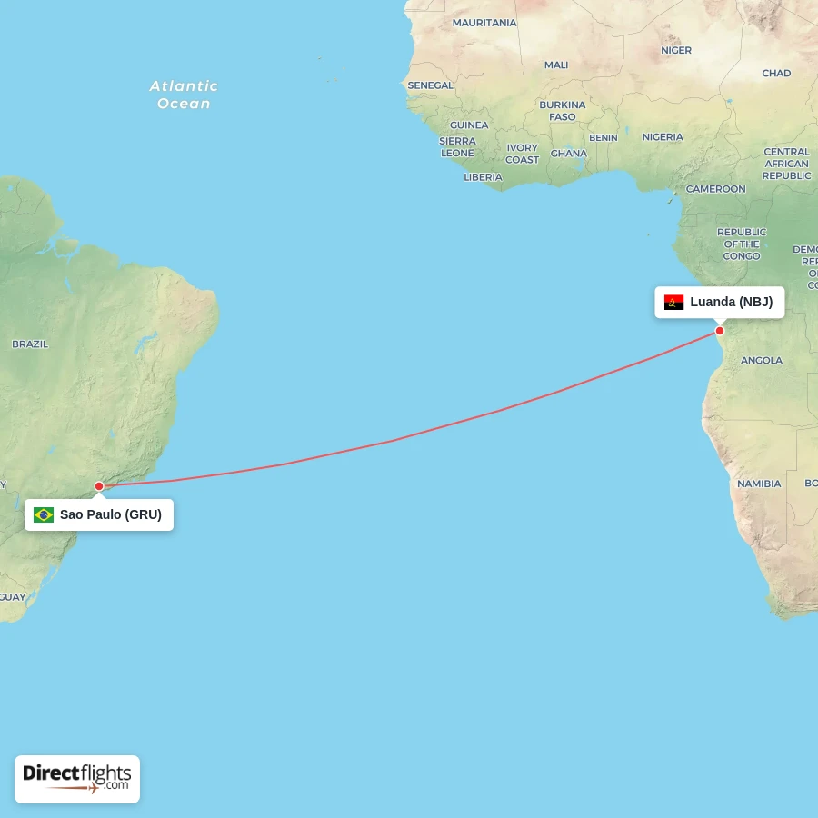 NBJ - GRU route map