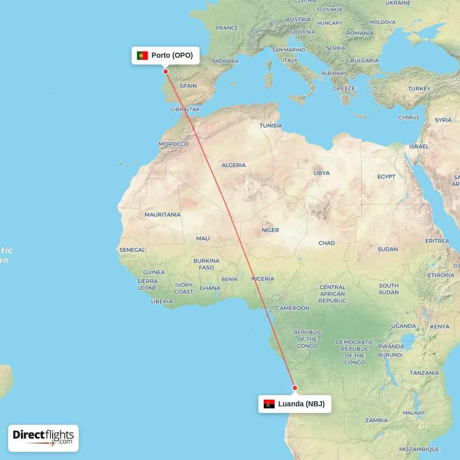 NBJ - OPO route map