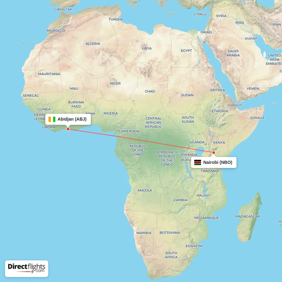 NBO - ABJ route map