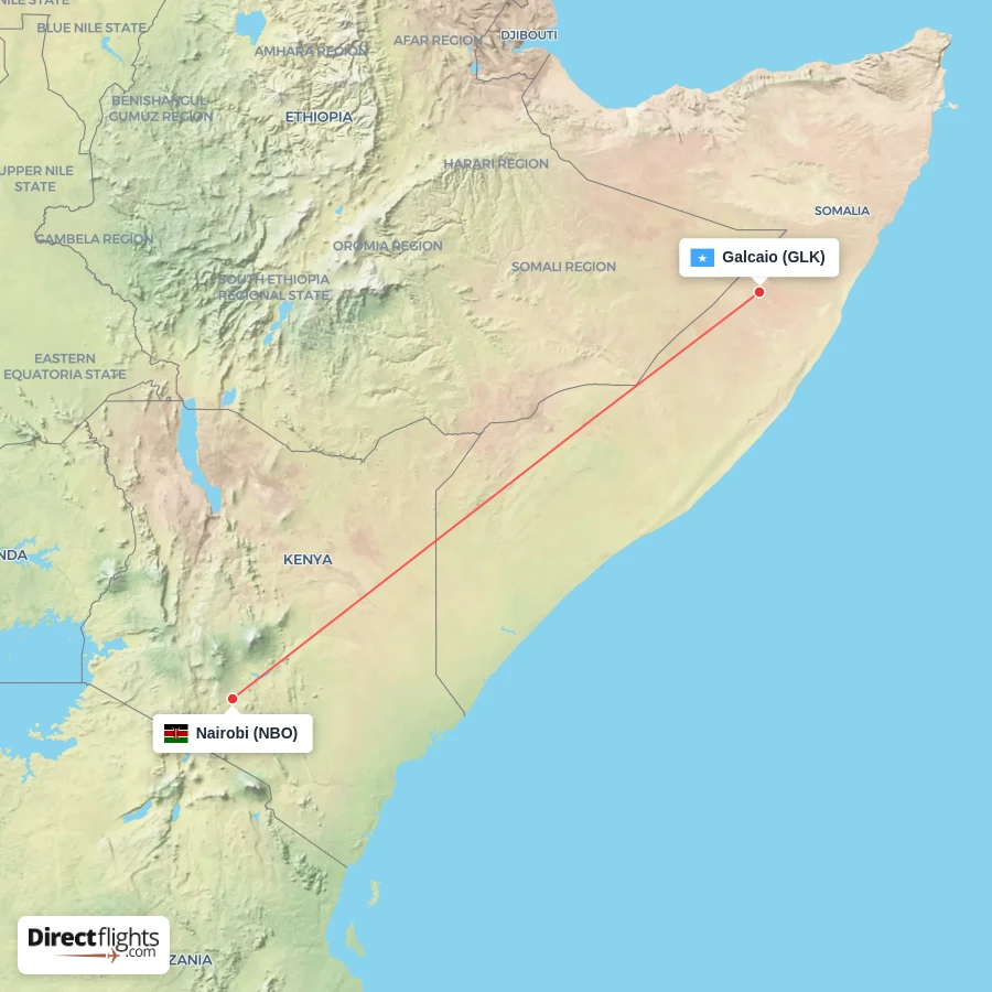 NBO - GLK route map