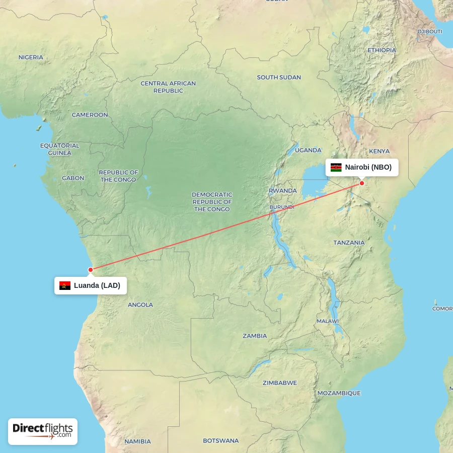 NBO - LAD route map
