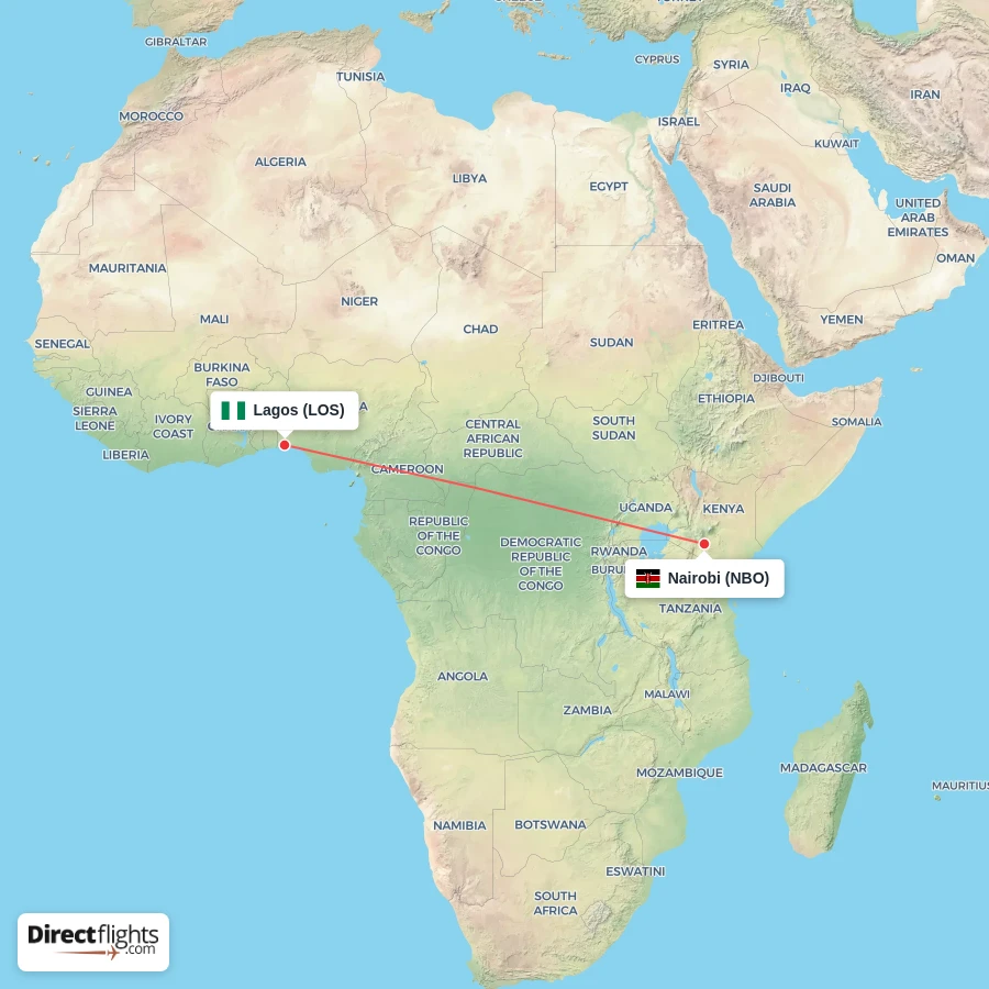 NBO - LOS route map