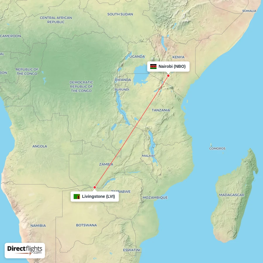 NBO - LVI route map