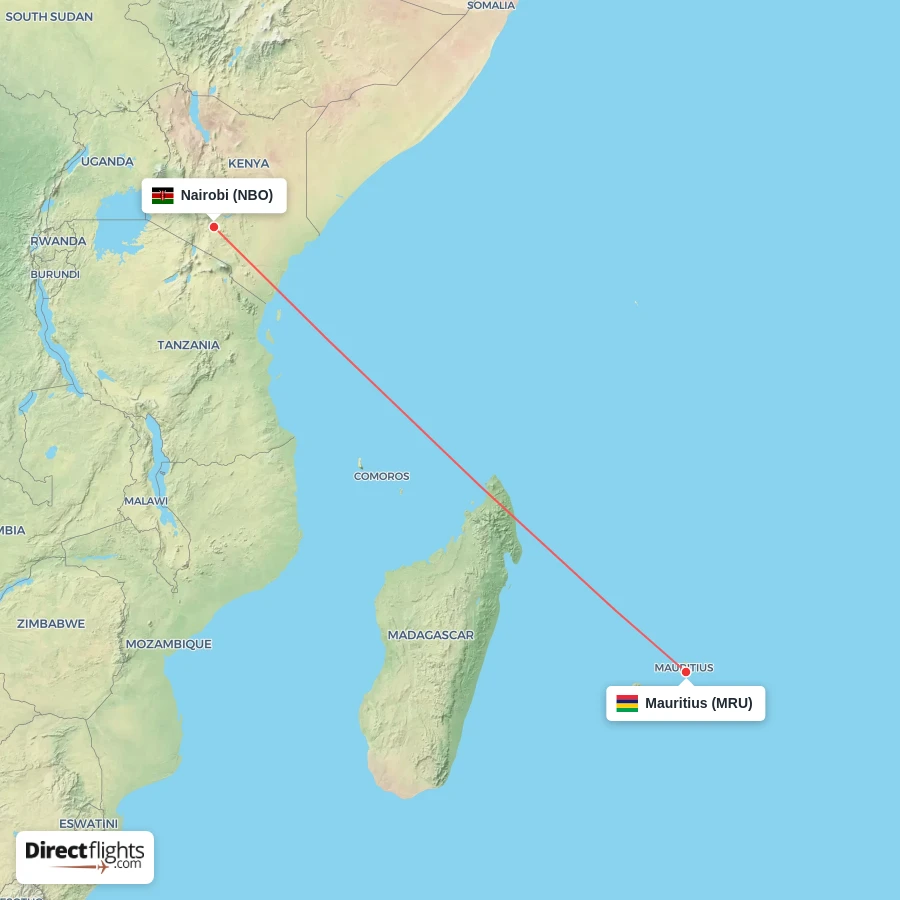 NBO - MRU route map