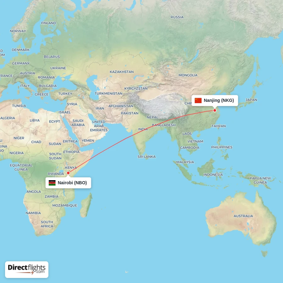 NBO - NKG route map
