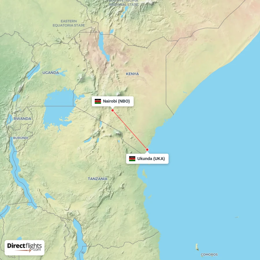 NBO - UKA route map