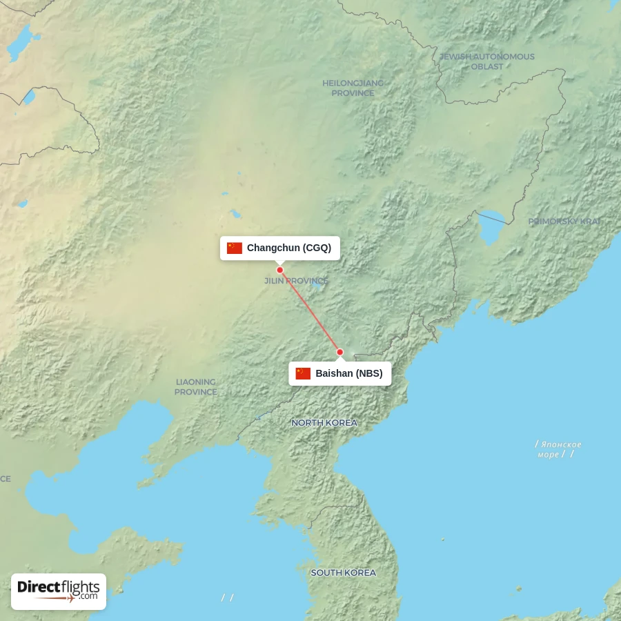 NBS - CGQ route map