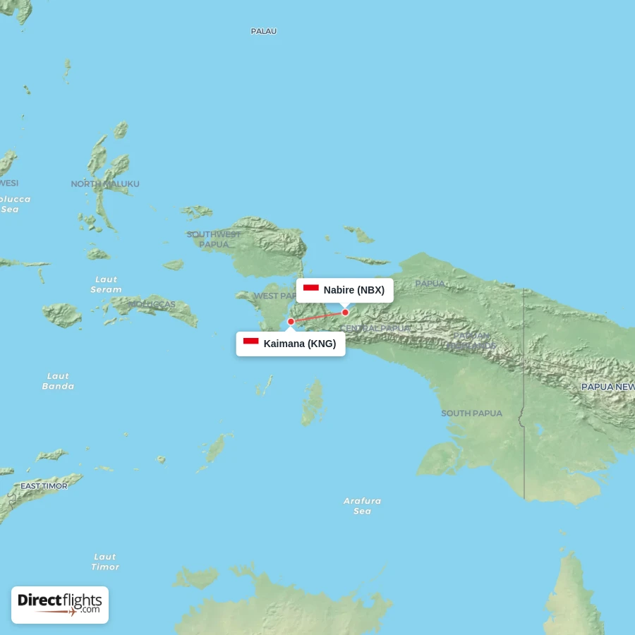 NBX - KNG route map