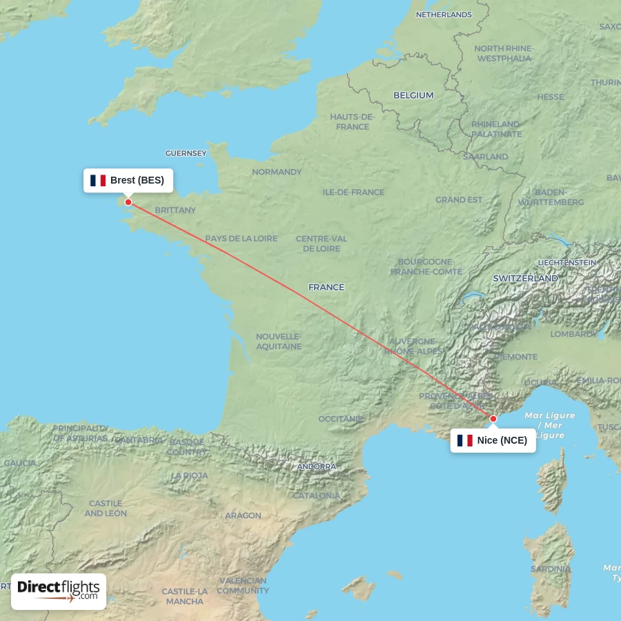 NCE - BES route map