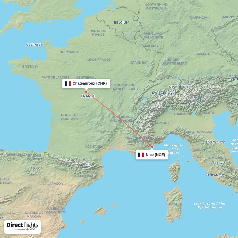 NCE - CHR route map