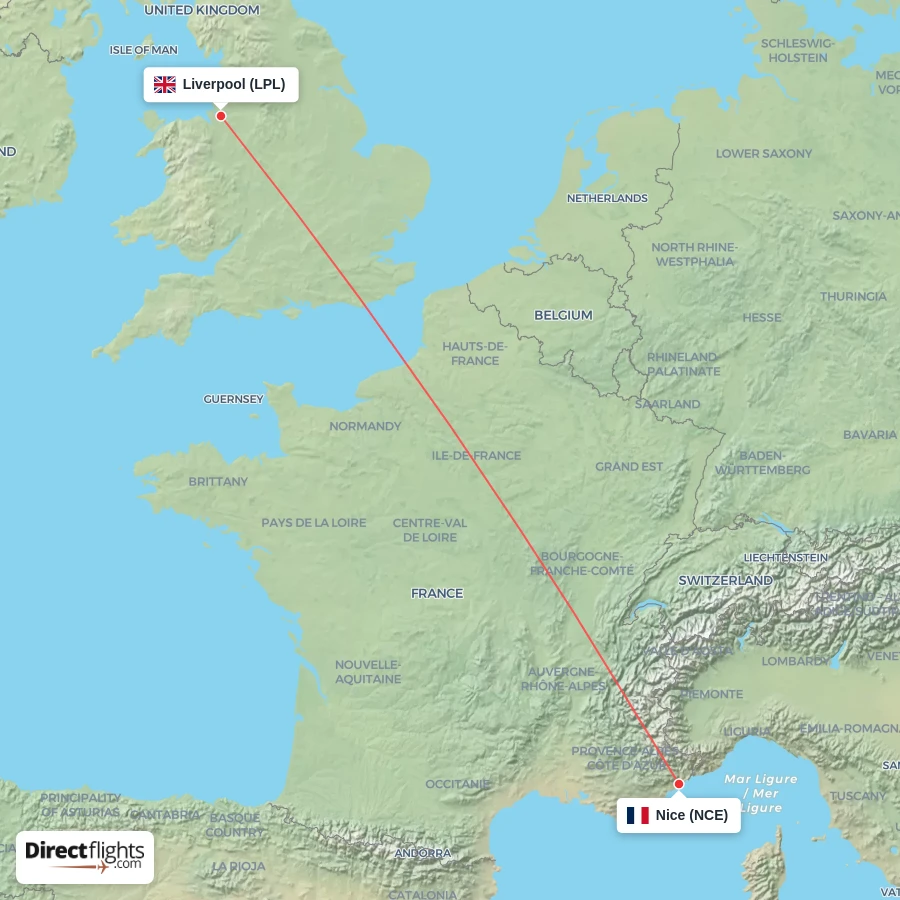NCE - LPL route map