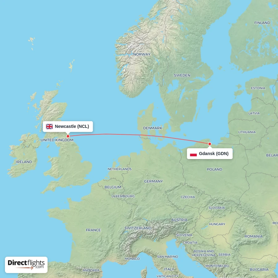 NCL - GDN route map