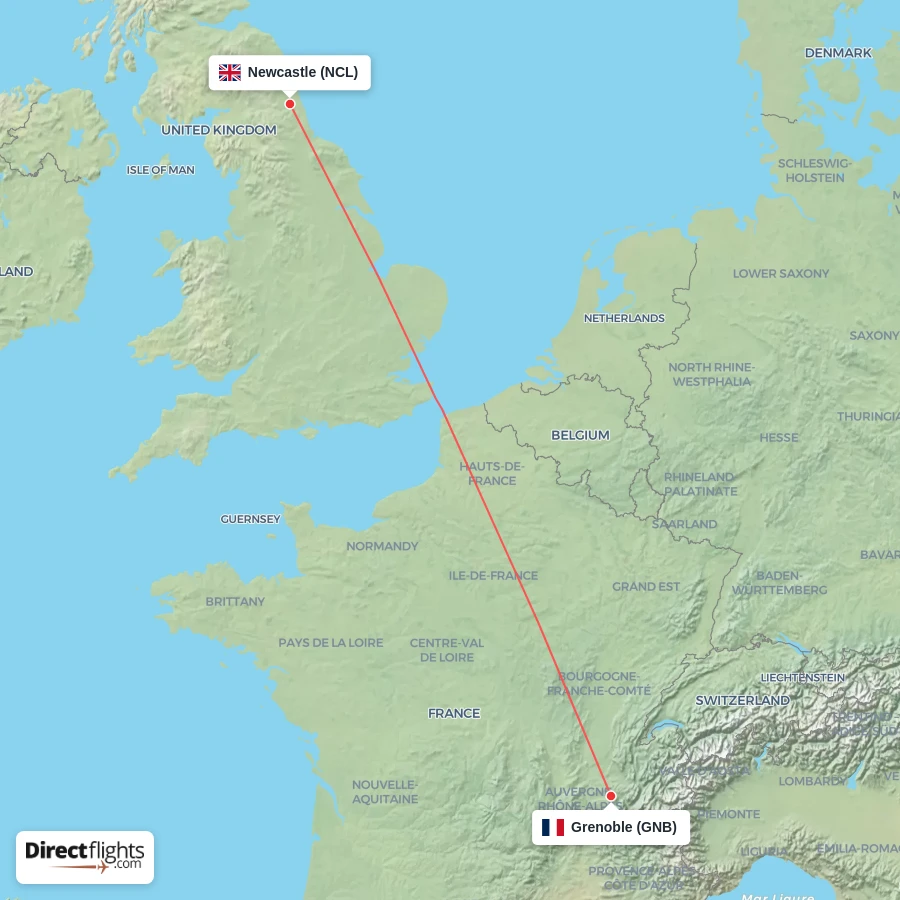 NCL - GNB route map