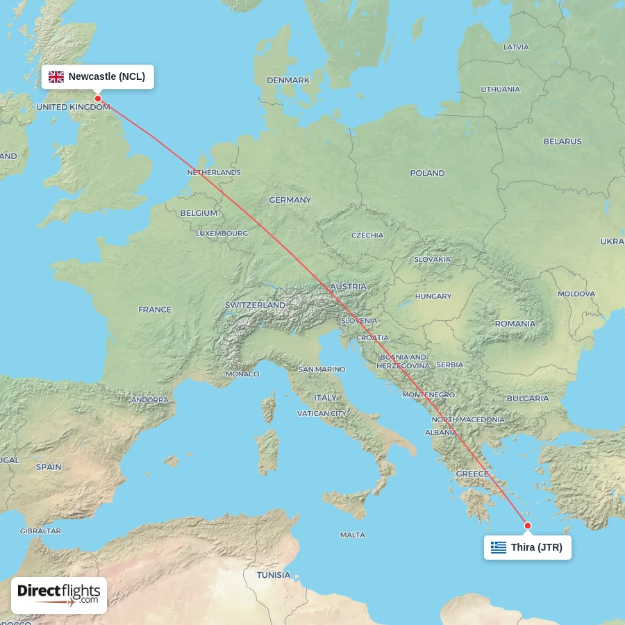 NCL - JTR route map
