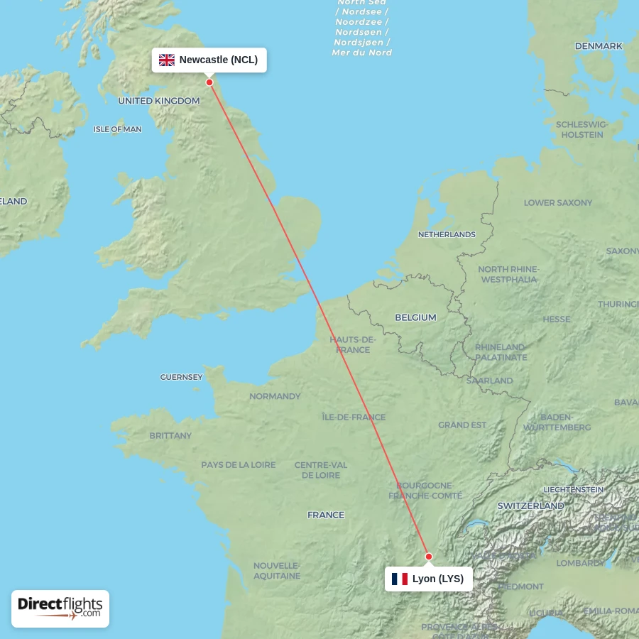 NCL - LYS route map