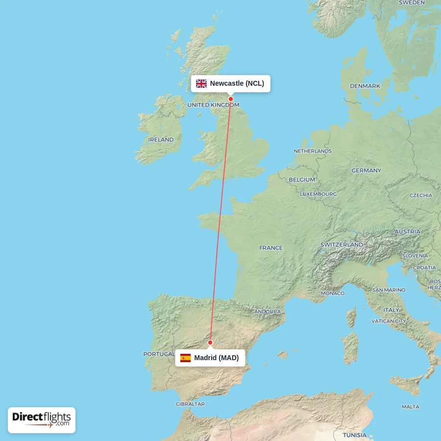 NCL - MAD route map