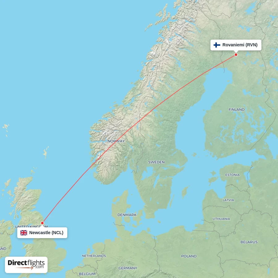 NCL - RVN route map