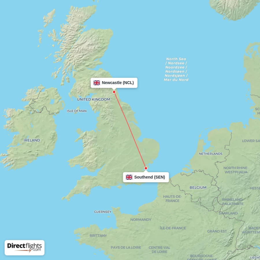 NCL - SEN route map