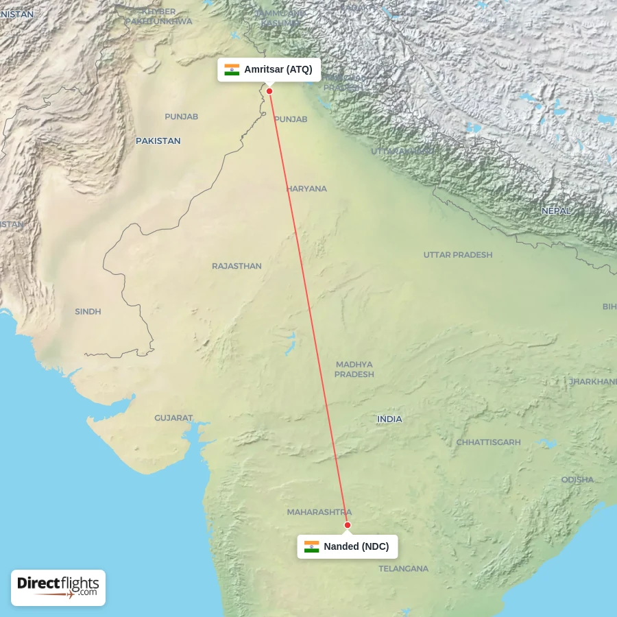 NDC - ATQ route map